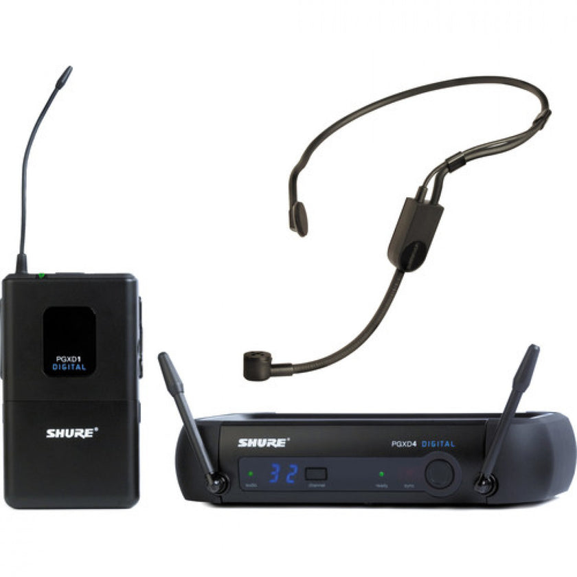 Microfones auriculares Shure sem fio PGXD